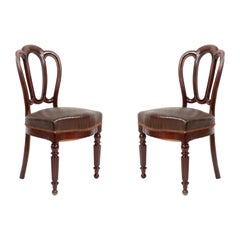 Set of 10 French Empire Mahogany Dining Chairs