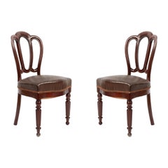 Set of 10 French Empire Mahogany Dining Chairs