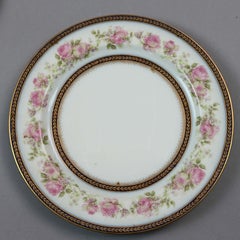 Set of 10 French Haviland Limoges Floral Hand Painted Porcelain Plates