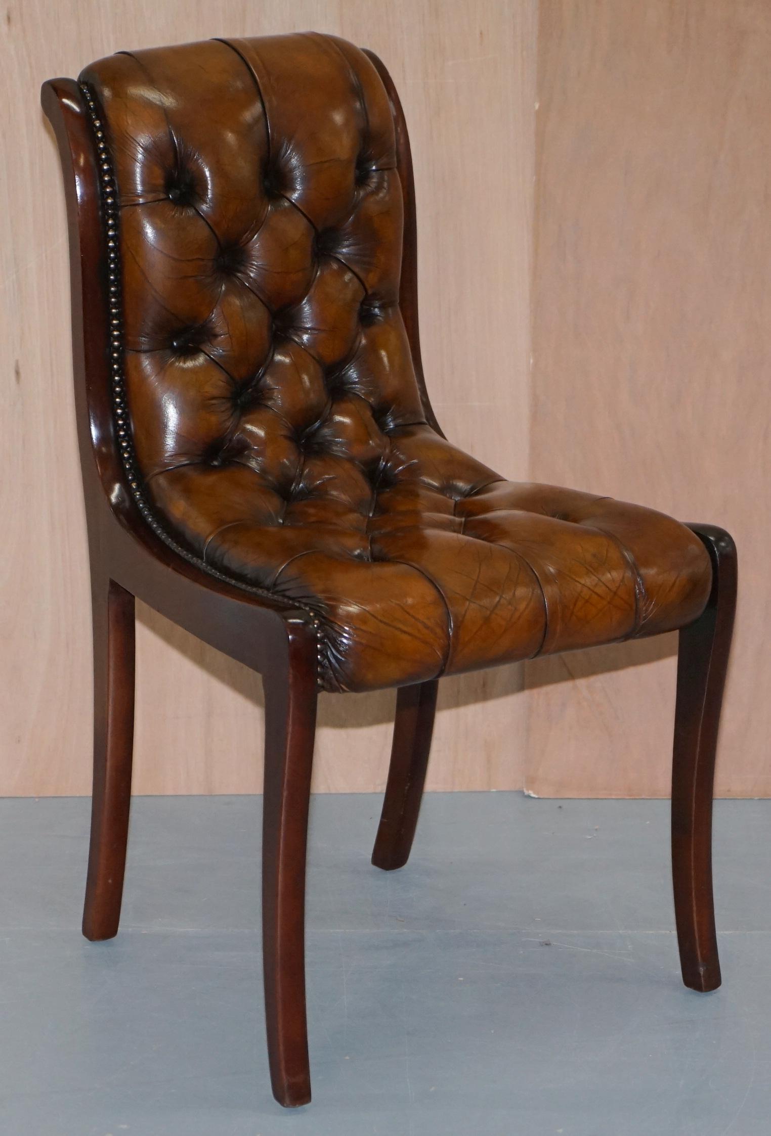 leather chesterfield dining chairs