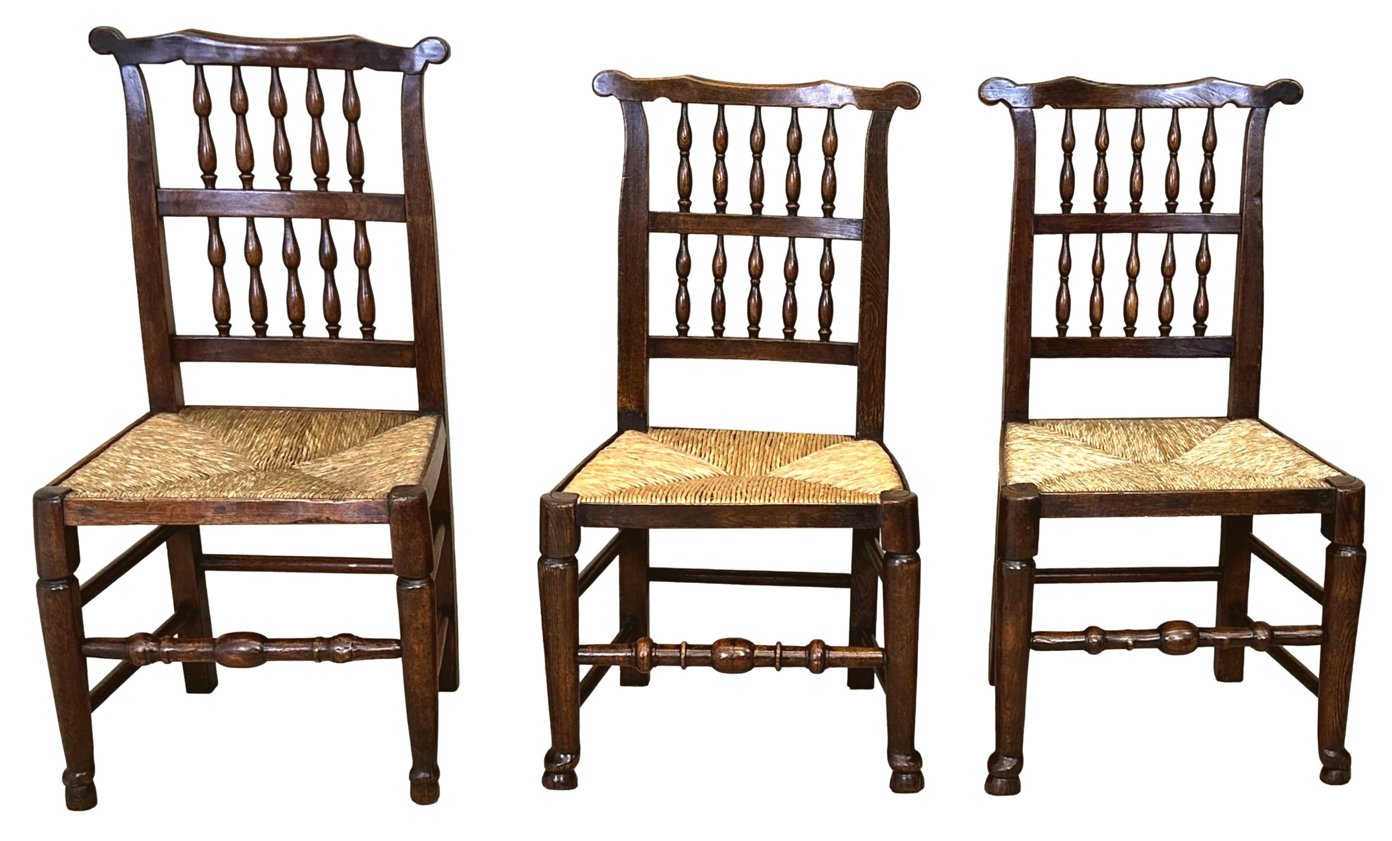 English Set Of 10 Georgian Farmhouse Kitchen Dining Chairs For Sale