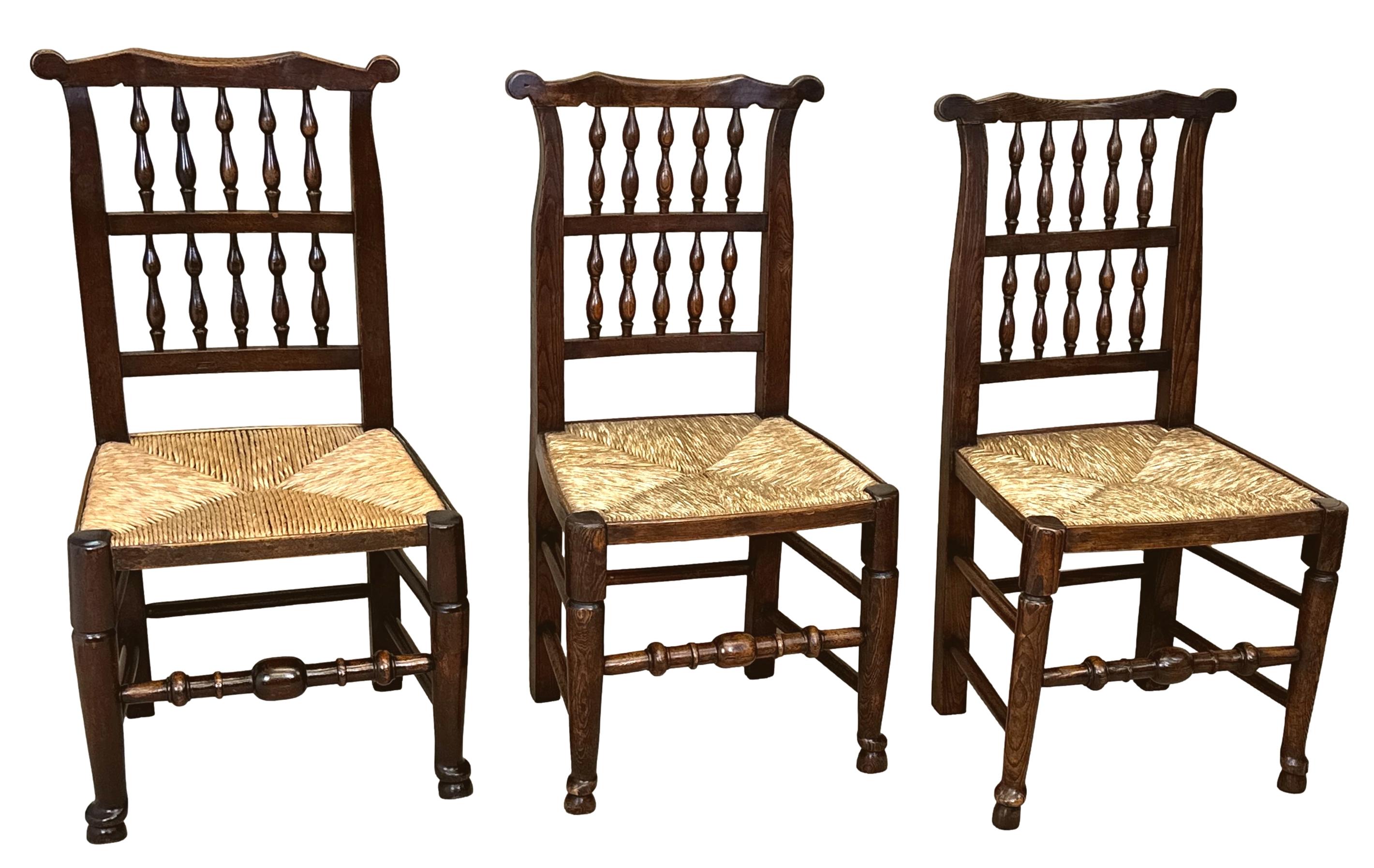 Ash Set Of 10 Georgian Farmhouse Kitchen Dining Chairs For Sale