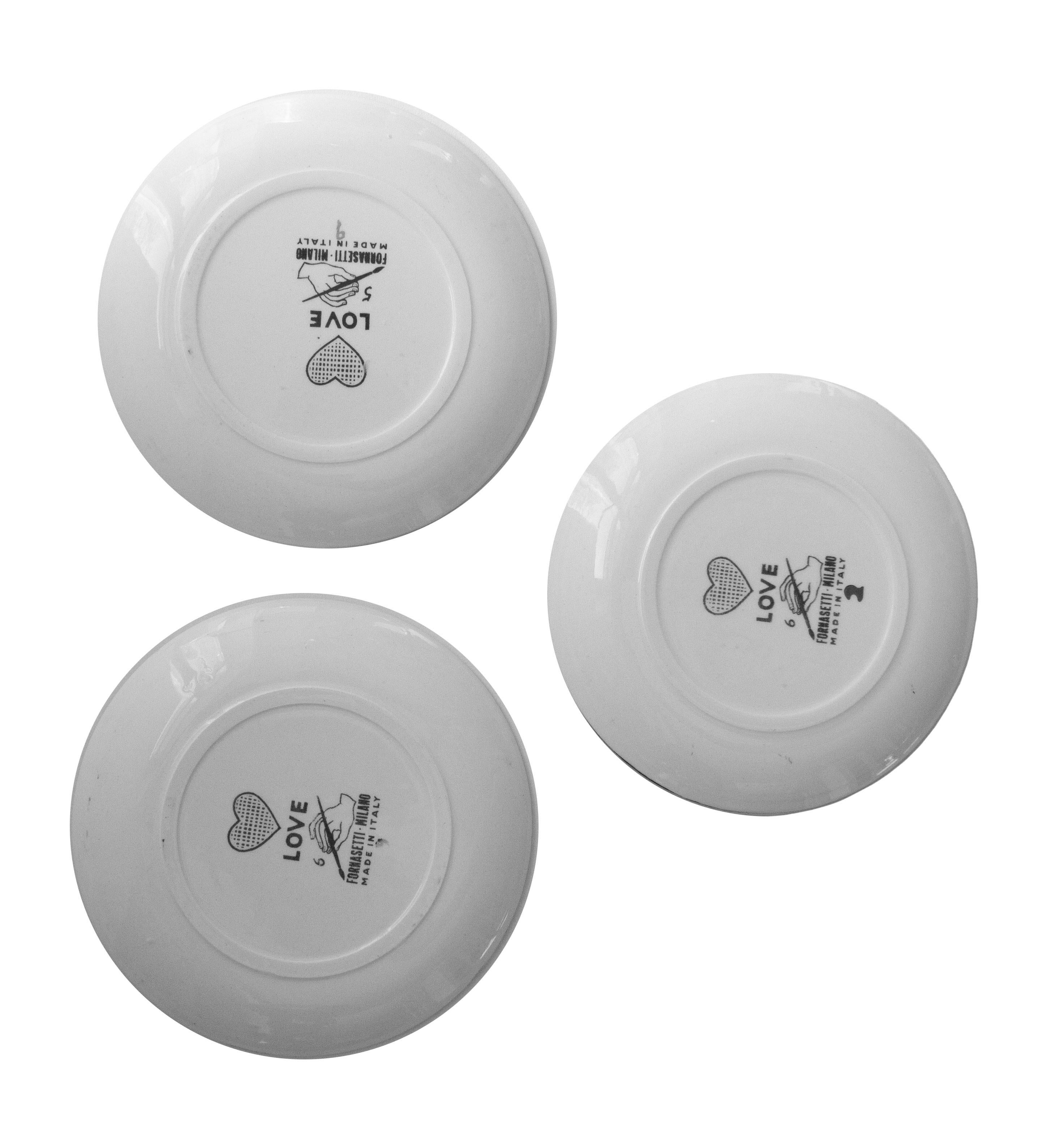 Set of 10 Gilt Piero Fornasetti 
