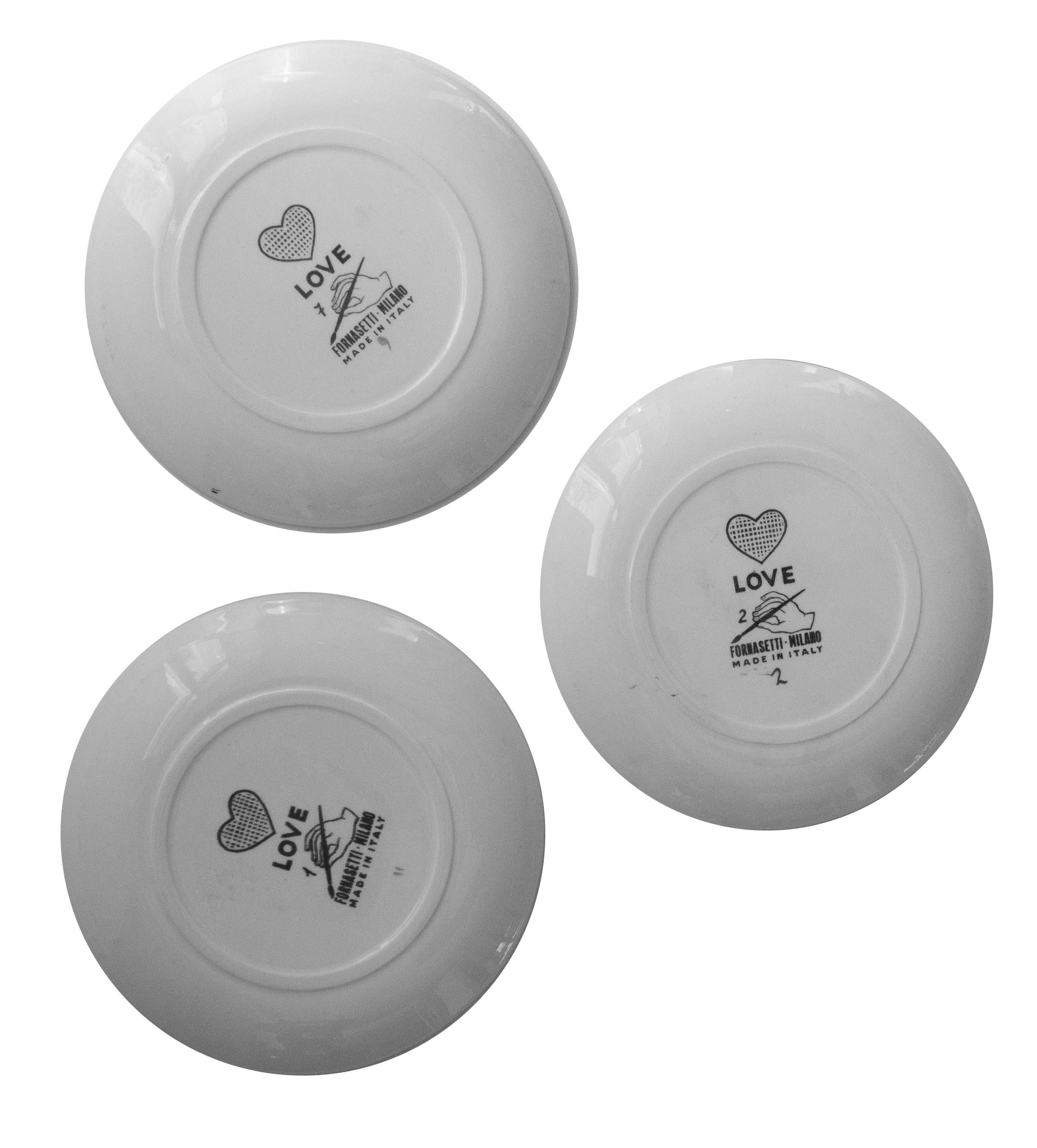 Set of 10 Gilt Piero Fornasetti 