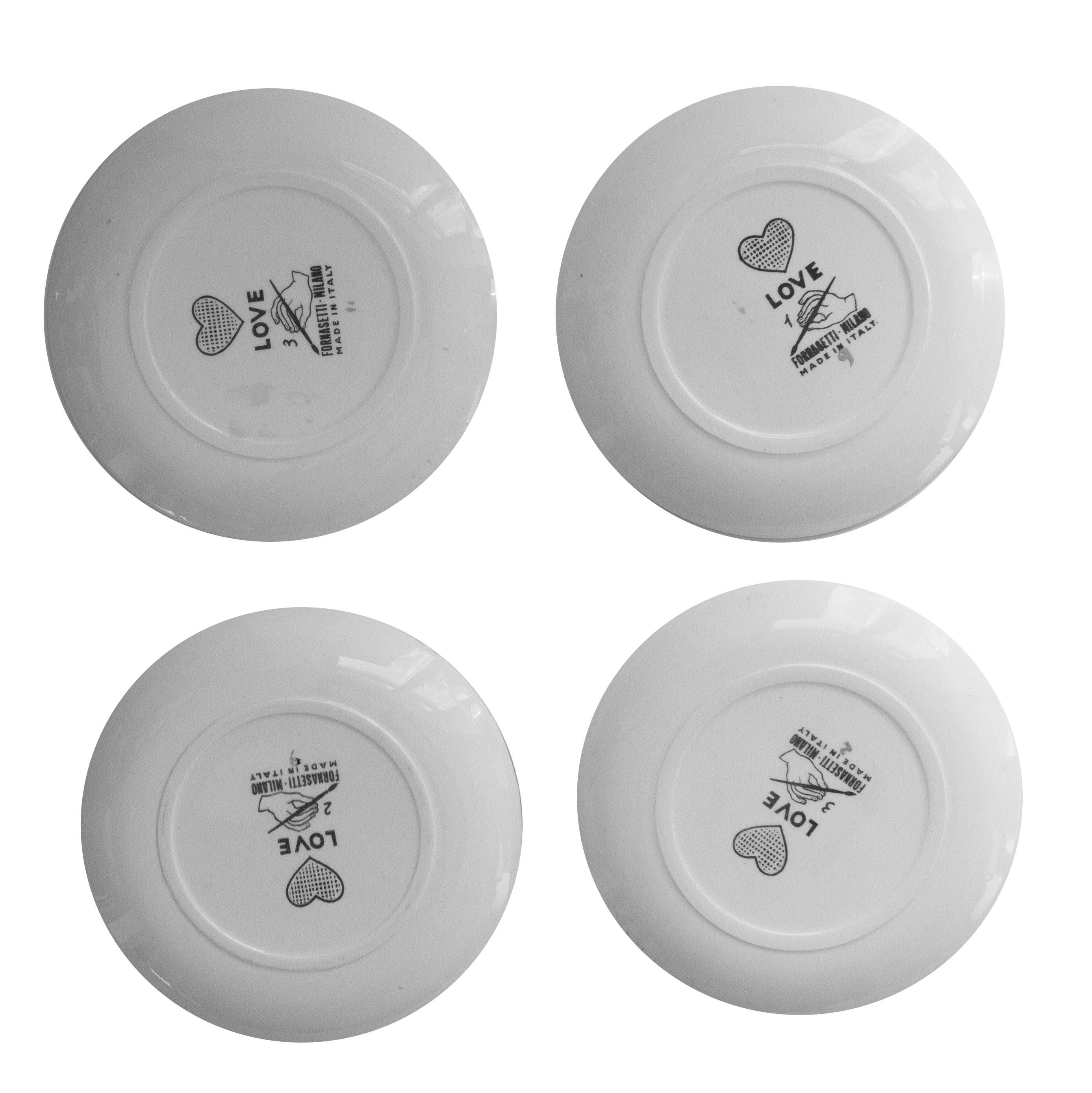 Set of 10 Gilt Piero Fornasetti 