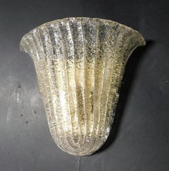 Set of 10 Murano Graniglia Shield Sconces