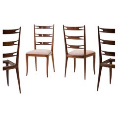 Set of 10 “Gravata” Dining Chairs in Caviuna wood by Giuseppe Scapinelli Brazil