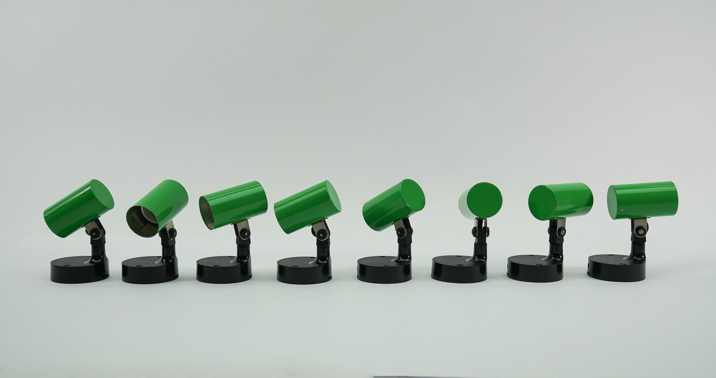 Set of 10 Green Wall or Ceiling Spot Lights by Massive, 1960s Belgium In Good Condition For Sale In Nürnberg, Bayern