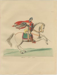 Set of 10 Hand-Colored Medieval Costume Prints by Paul Mercuri, Paris 1845, view 6