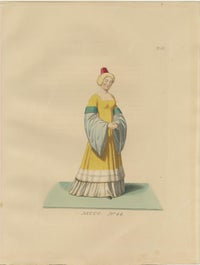 Set of 10 Hand-Colored Medieval Costume Prints by Paul Mercuri, Paris 1845, view 7