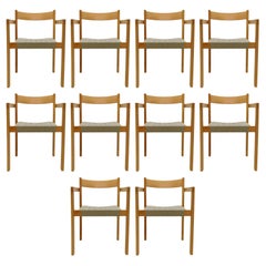 Set of 10 Hans Wegner Armchairs, 1970