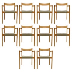 Conjunto de 10 sillones Hans Wegner, 1970