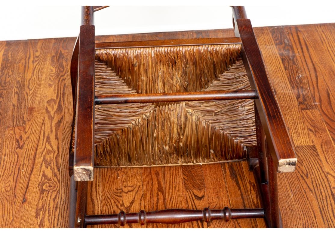 Set Of 10 Hardwood Slatted Ladder Back Dining Chairs  6