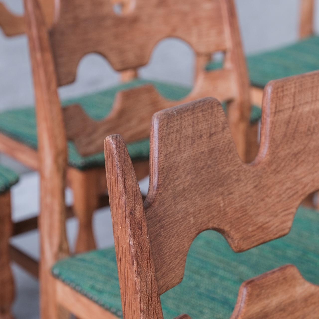 Set of 10 Henning 'Henry' Kjaernulf Oak Razor Mid-Century Dining Chairs 7