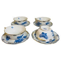 Ensemble de 10 tasses et soucoupes Herend Fortuna peintes avec papillons et fleurs