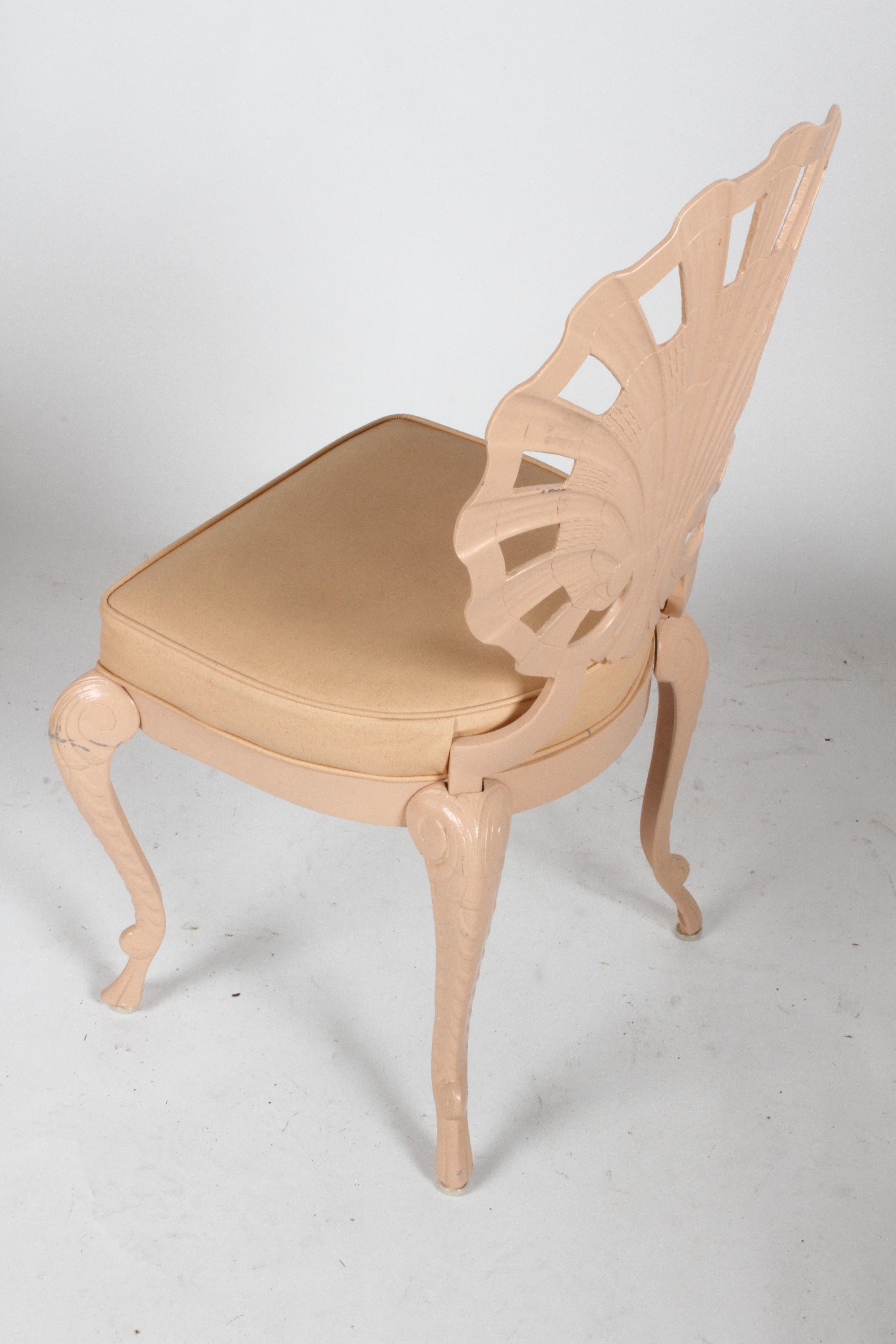 Set of 10 Hollywood Regency Aluminum Shell Back Grotto Patio Chairs by Tropitone 4