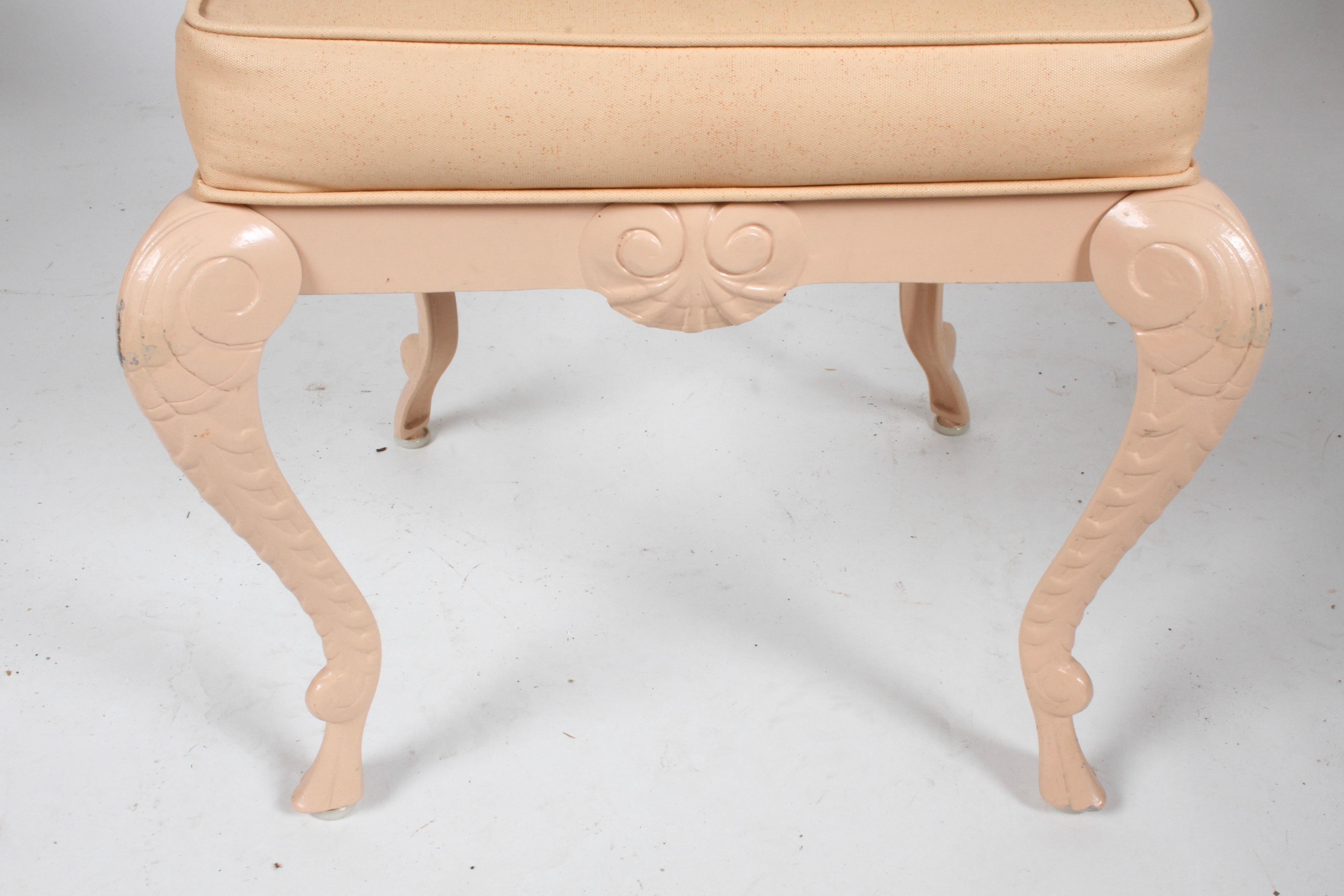 Late 20th Century Set of 10 Hollywood Regency Aluminum Shell Back Grotto Patio Chairs by Tropitone