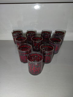 Set of 10 Houze Happy Holiday Stained Glass Design Tumblers