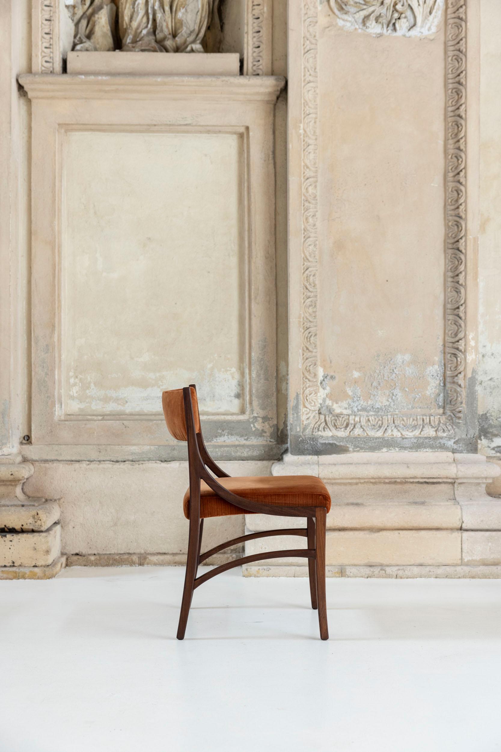 Tissu Ensemble de 10 chaises Ico Parisi modèle 110 pour Cassina, Italie, 1961 en vente