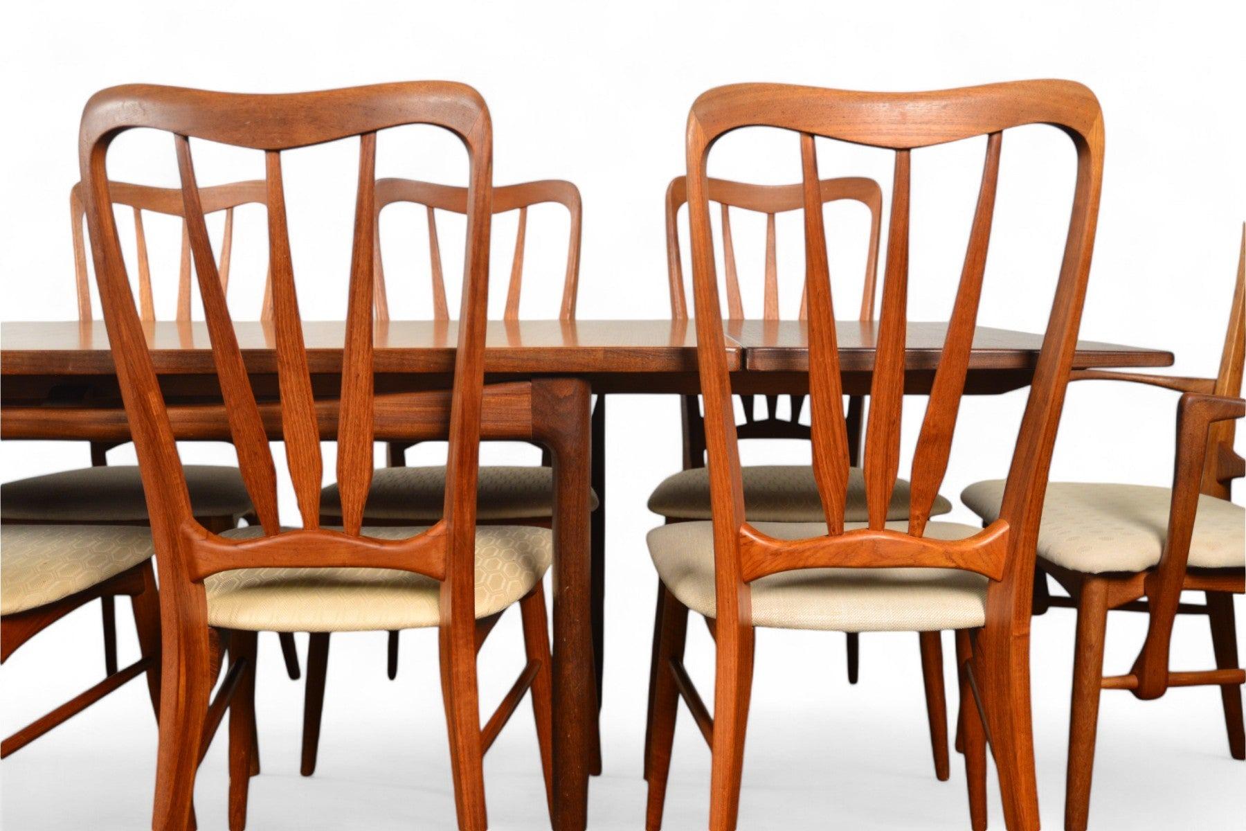 Set of 10 Ingrid Highback Dining Chairs by Niels Koefoed For Sale 3