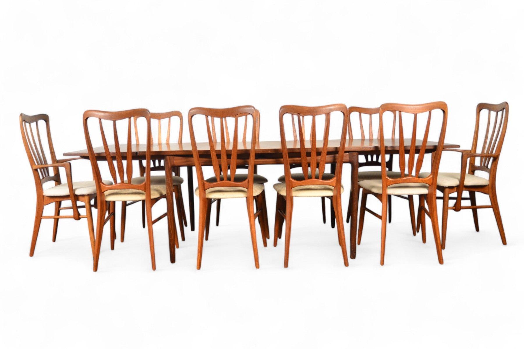 Set of 10 Ingrid Highback Dining Chairs by Niels Koefoed For Sale 4