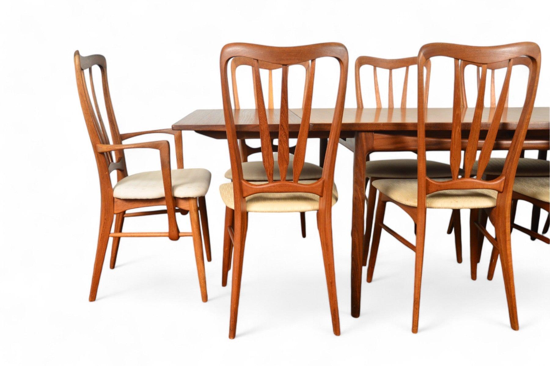 Set of 10 Ingrid Highback Dining Chairs by Niels Koefoed For Sale 1