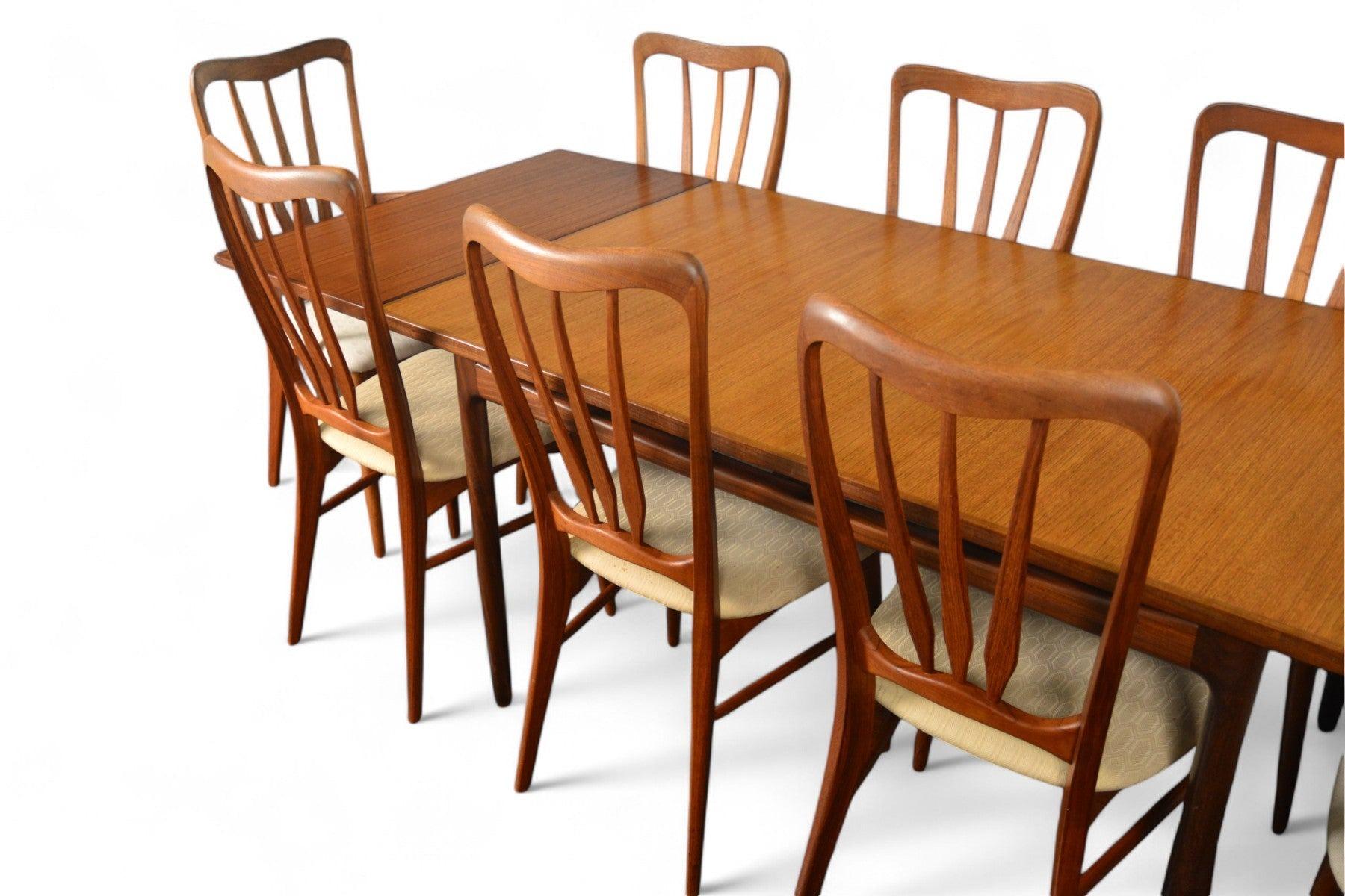 Set of 10 Ingrid Highback Dining Chairs by Niels Koefoed For Sale 2