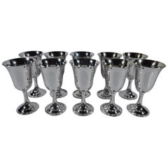 Set of 10 International Lord Saybrook Goblets