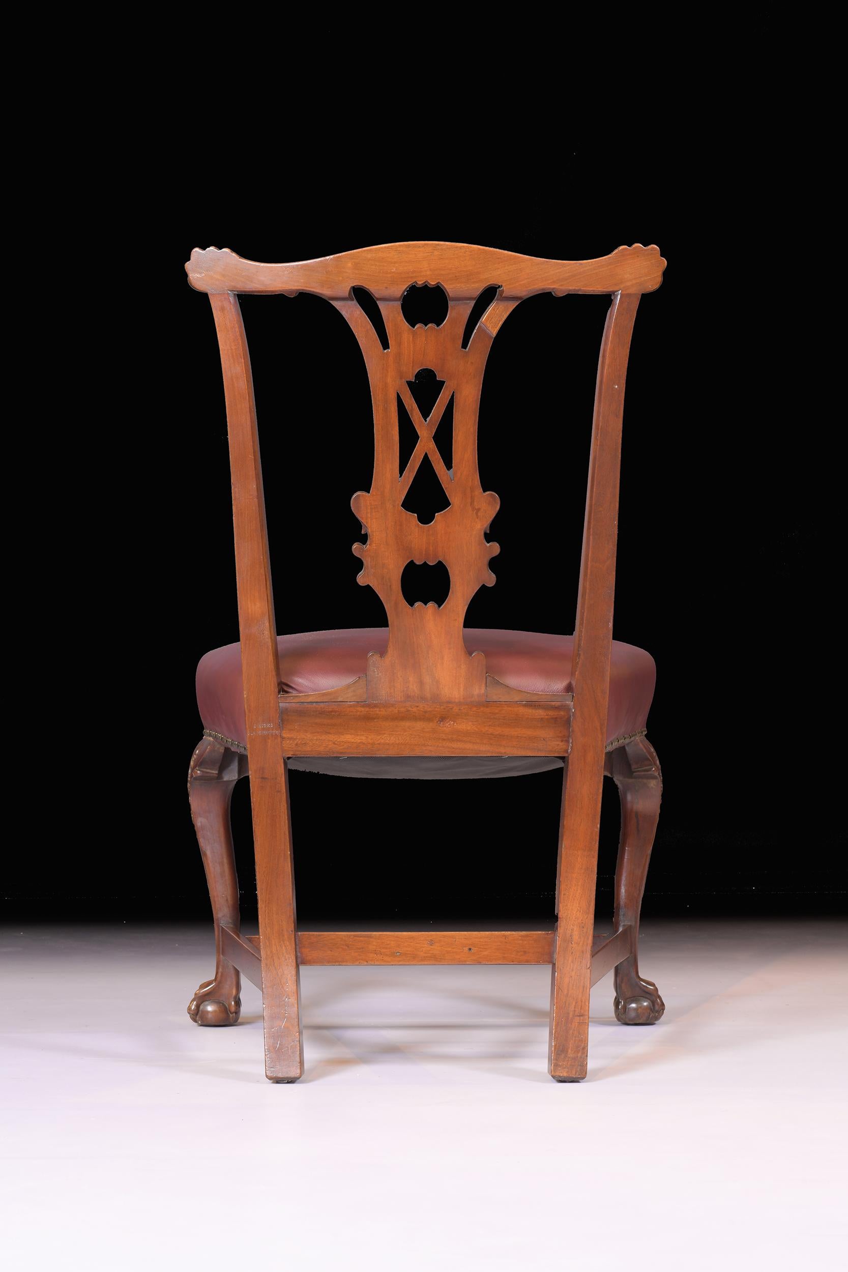 Set of 10 Irish 19th Century Mahogany Dining Chairs by James Hicks of Dublin For Sale 7