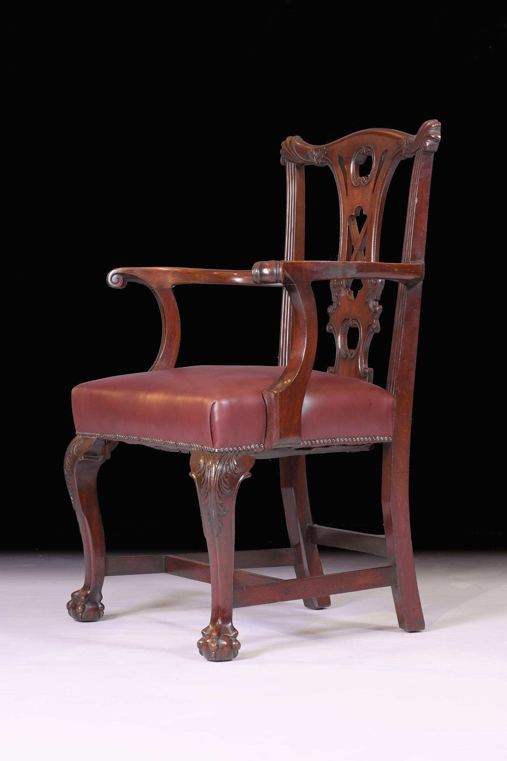 Georgian Set of 10 Irish 19th Century Mahogany Dining Chairs by James Hicks of Dublin For Sale