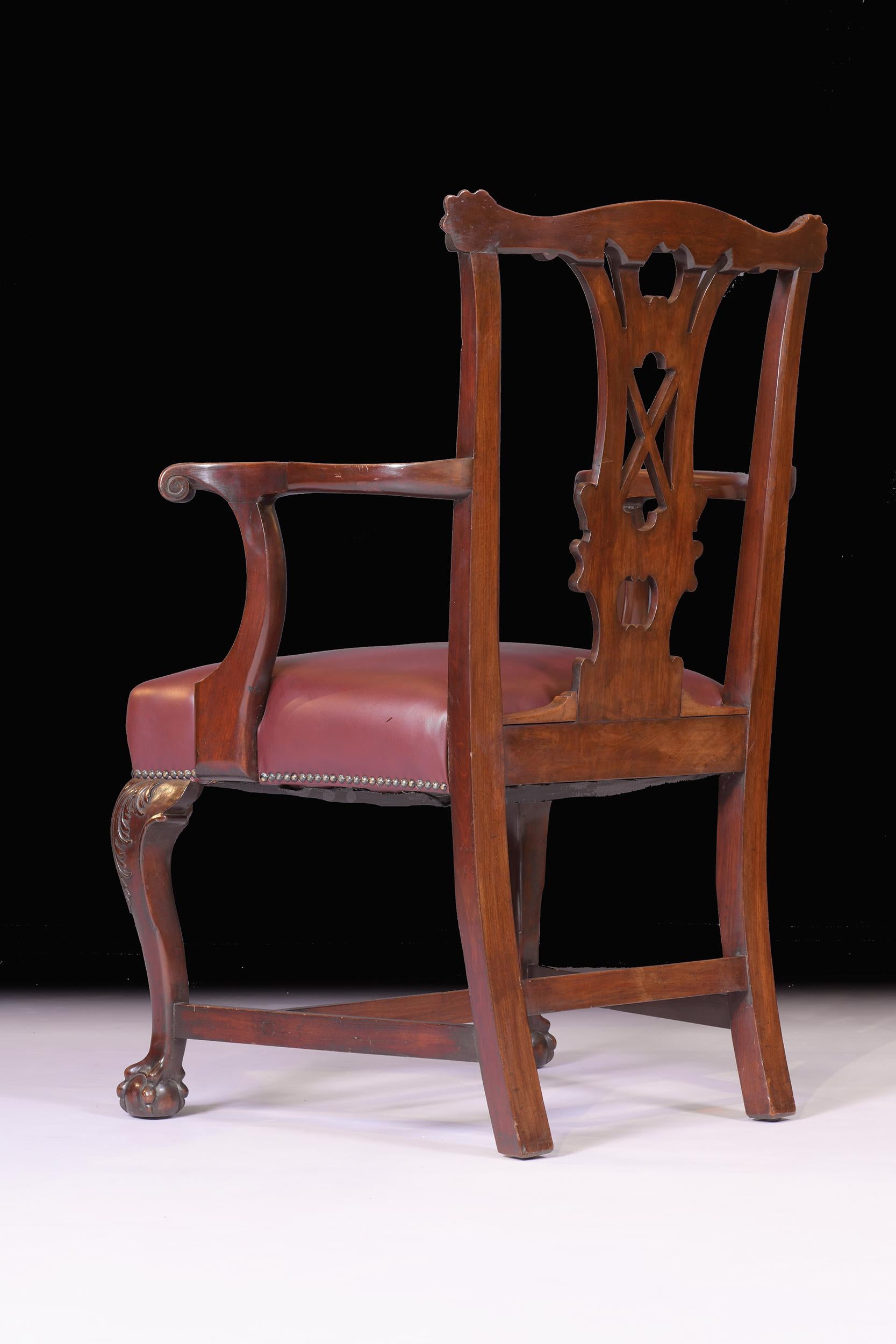 Set of 10 Irish 19th Century Mahogany Dining Chairs by James Hicks of Dublin For Sale 2