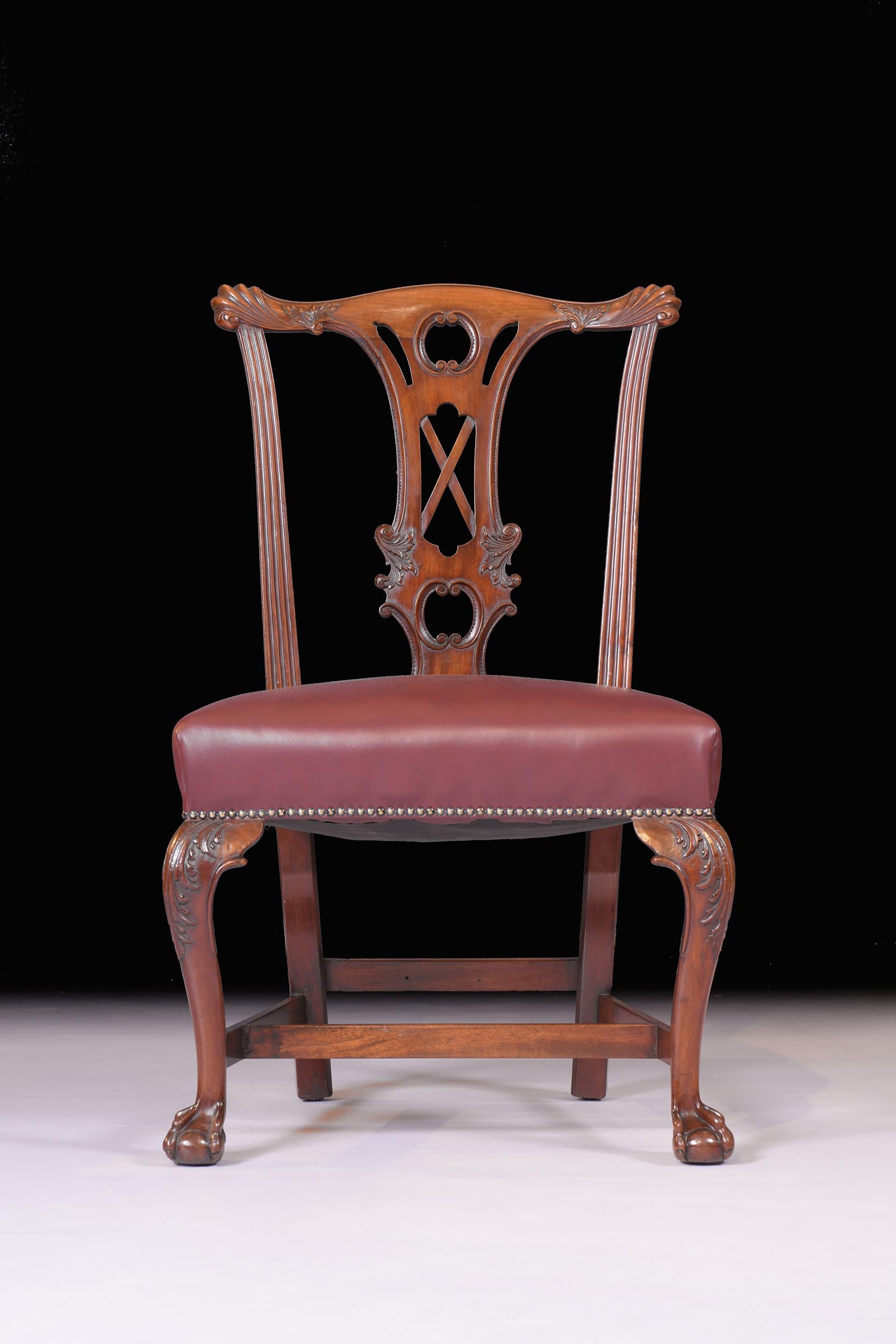 Set of 10 Irish 19th Century Mahogany Dining Chairs by James Hicks of Dublin For Sale 3