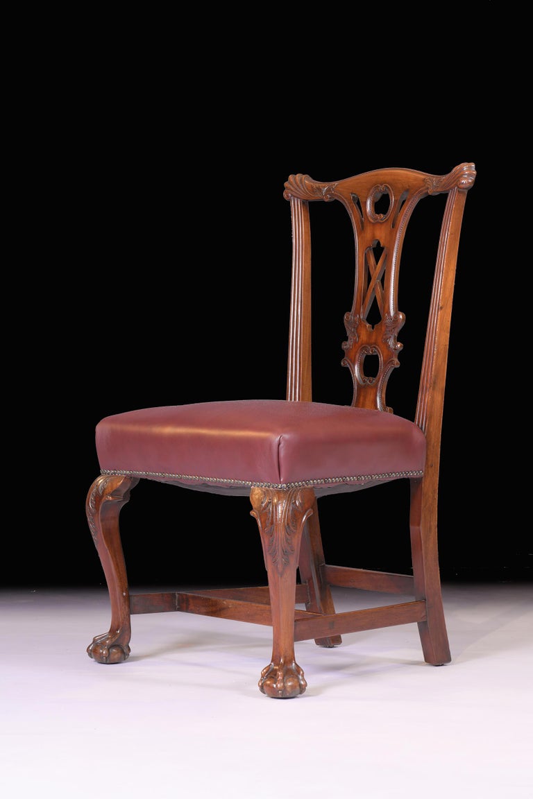 Set of 10 Irish 19th Century Mahogany Dining Chairs by James Hicks of