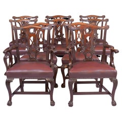Set of 10 Irish 19th Century Mahogany Dining Chairs by James Hicks of Dublin
