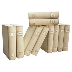 Satz von 10 italienischen Dokumentenboxen aus Karton und Leinen, CIRCA 1915