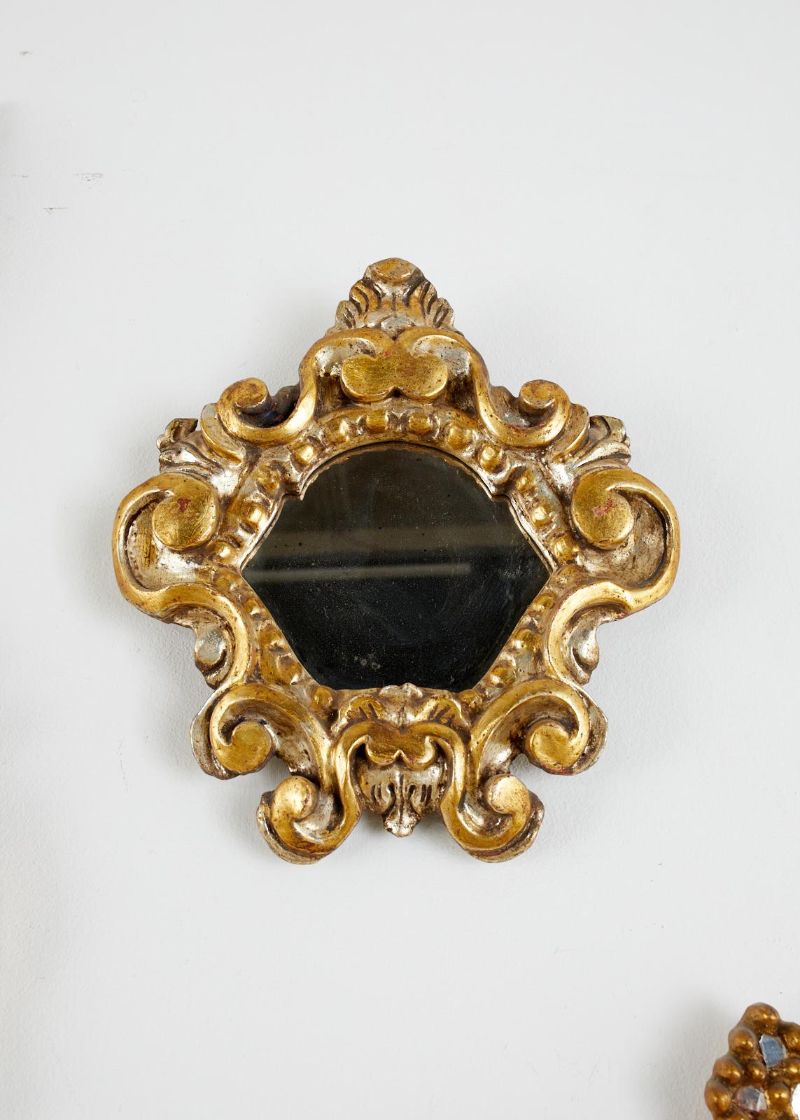 Set of 10 Italian Giltwood Baroque Style Sunburst Mirrors 8