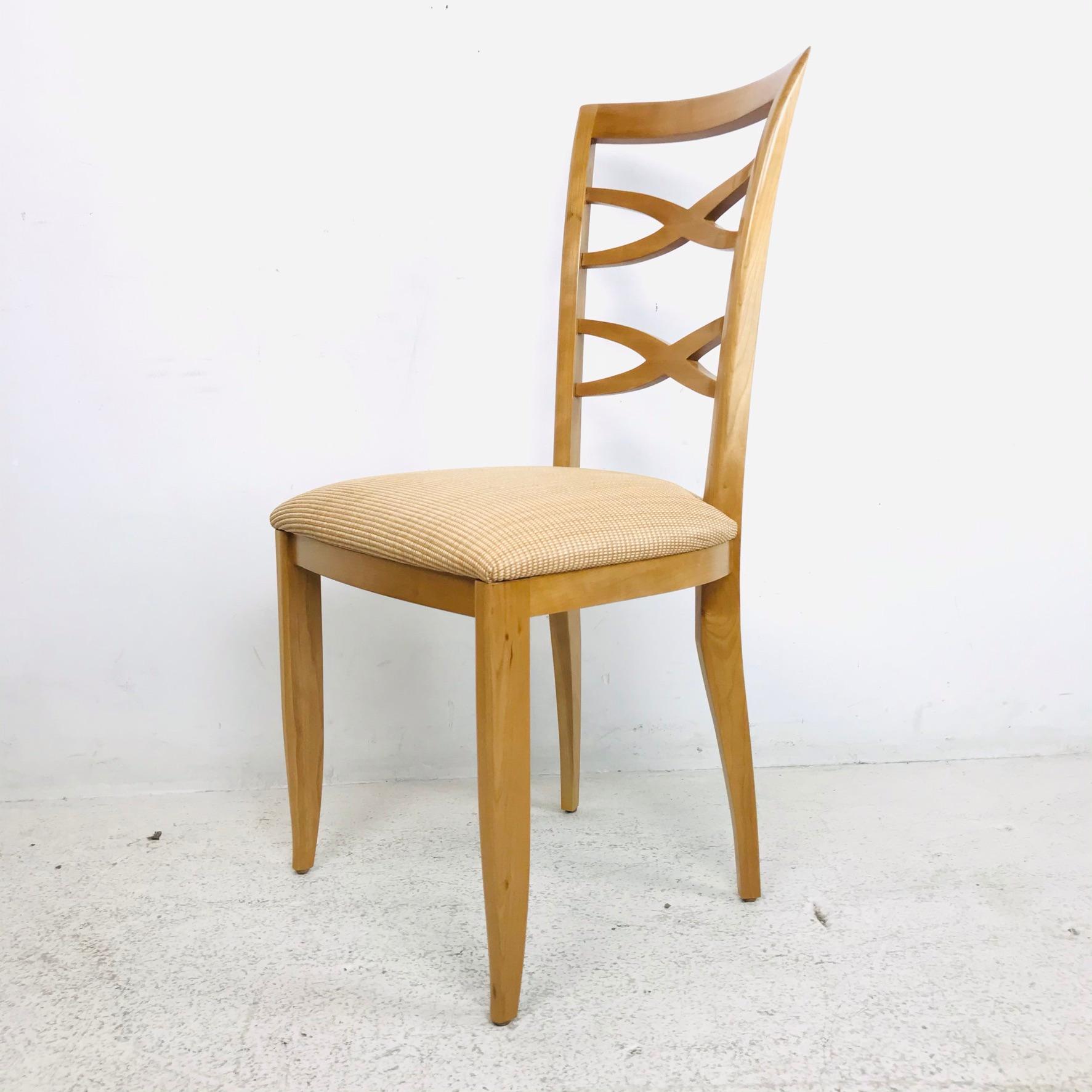 Set of 10 Custom Dining Chairs in the Style of Jan Showers In Excellent Condition In Dallas, TX