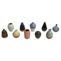 Set of 10 Japanese Wabi Sabi Miniature Vases Set of 10 Japanese Wabi Sabi Miniature Vases