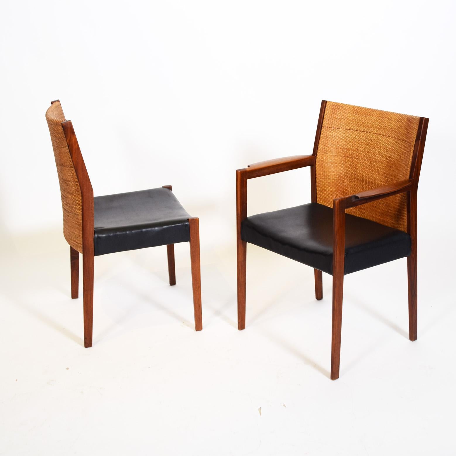 Set of 10 Jens Risom Dining Chairs for Risom Design 1960's 1