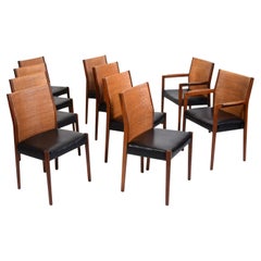 Set of 10 Jens Risom Dining Chairs for Risom Design 1960
s