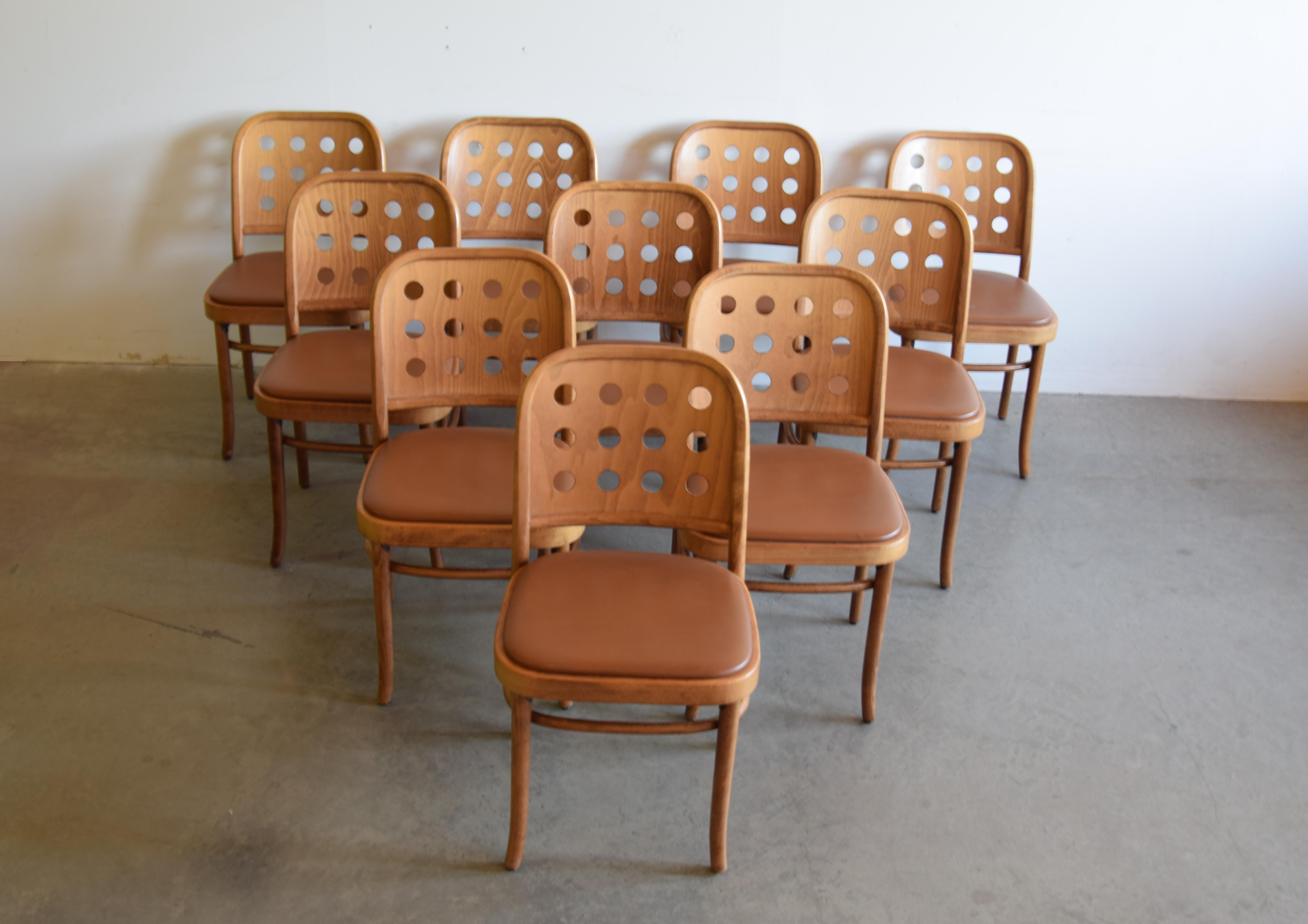 Set of 10 Josef Hoffmann Chairs 6