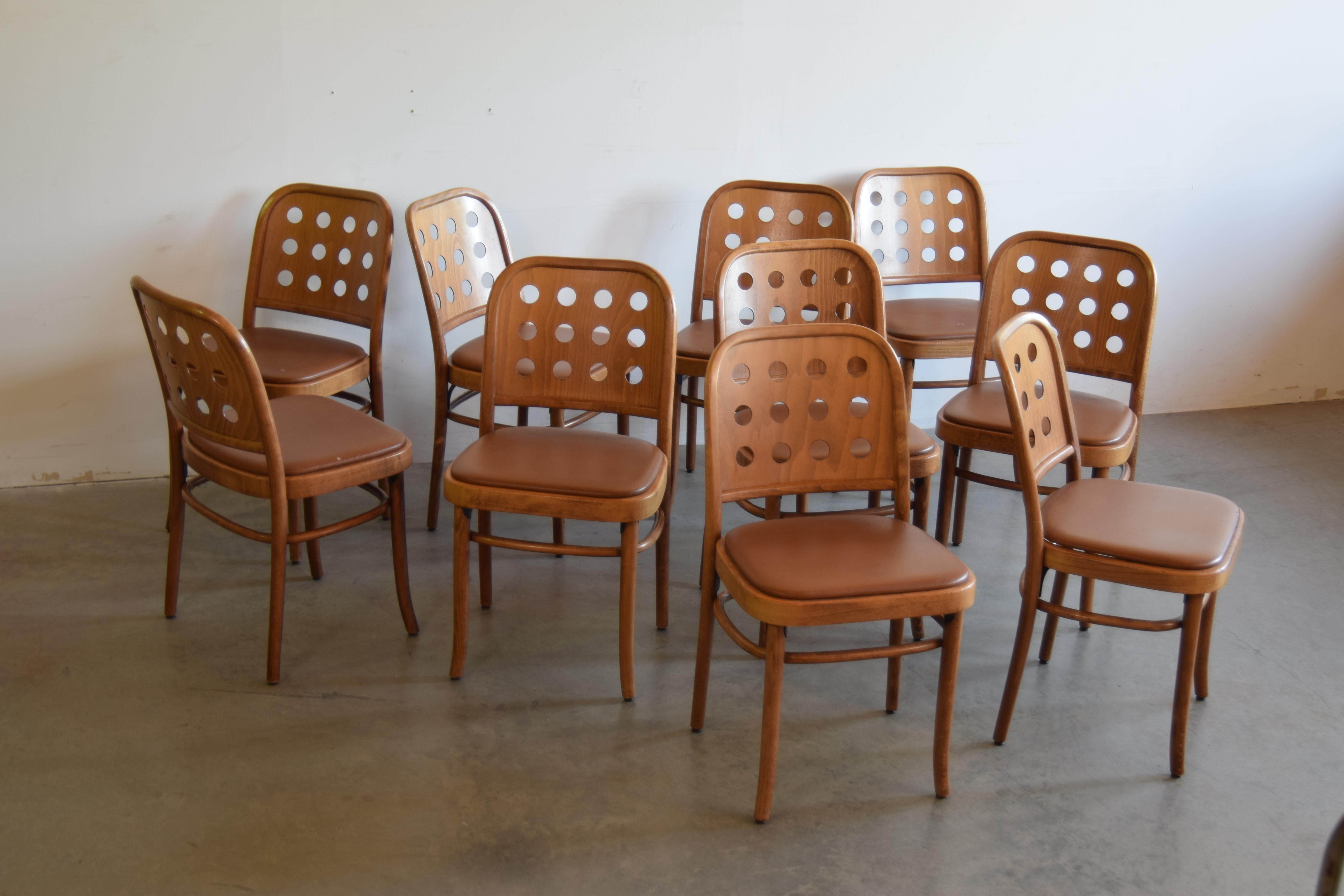 Set of 10 Josef Hoffmann Chairs 9