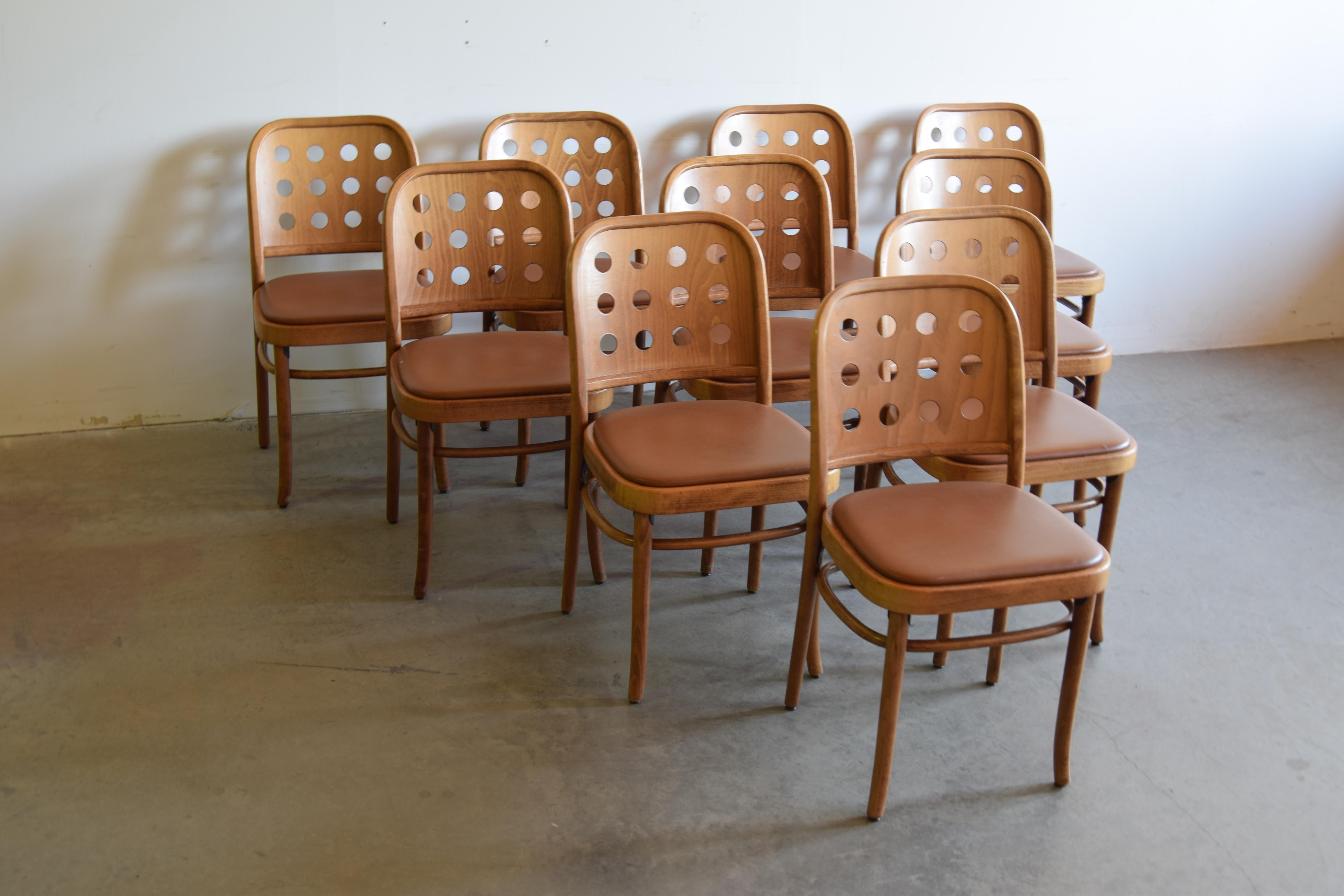 Set of 10 Josef Hoffmann Chairs 7