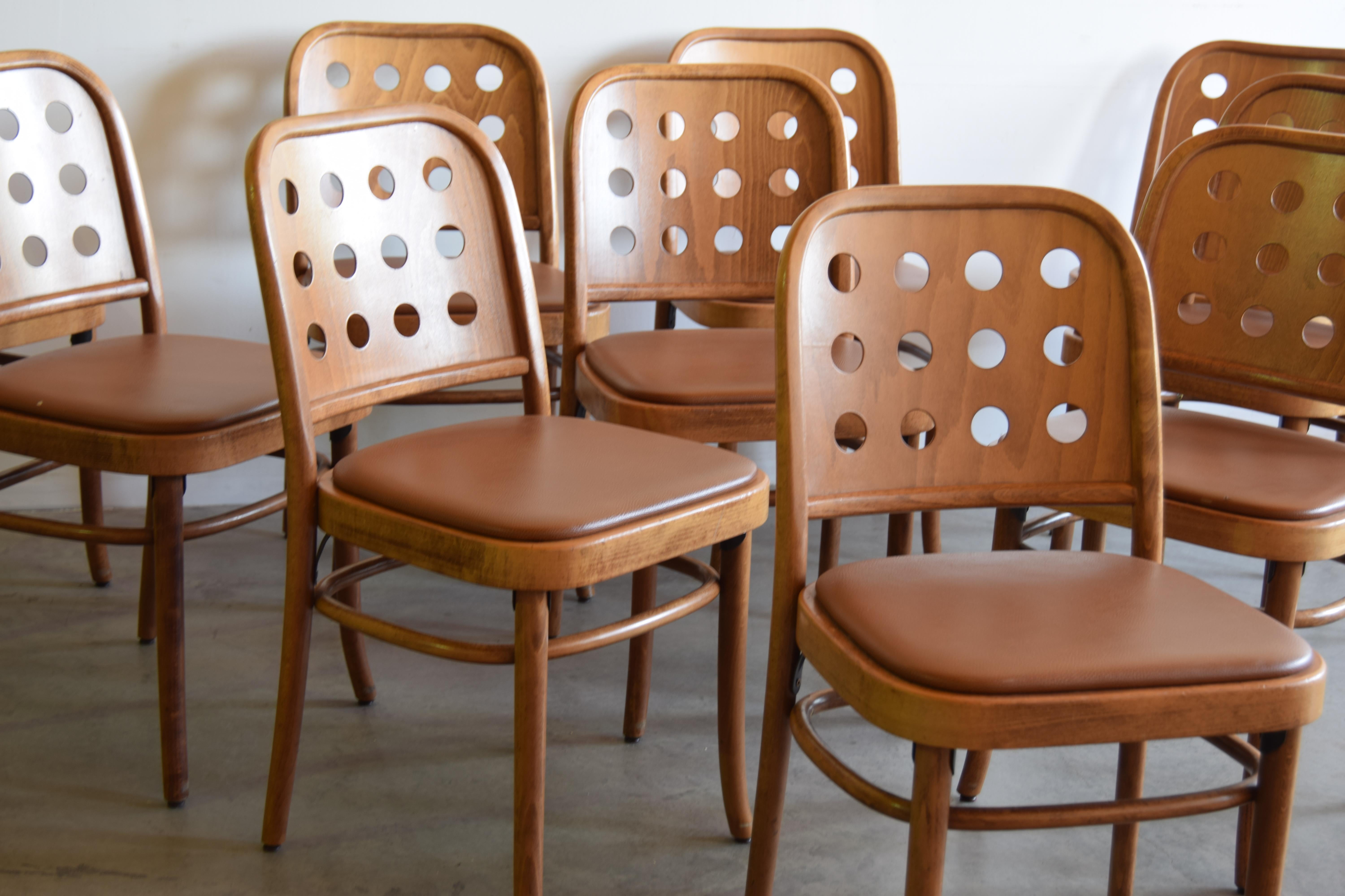 Set of 10 Josef Hoffmann Chairs 11