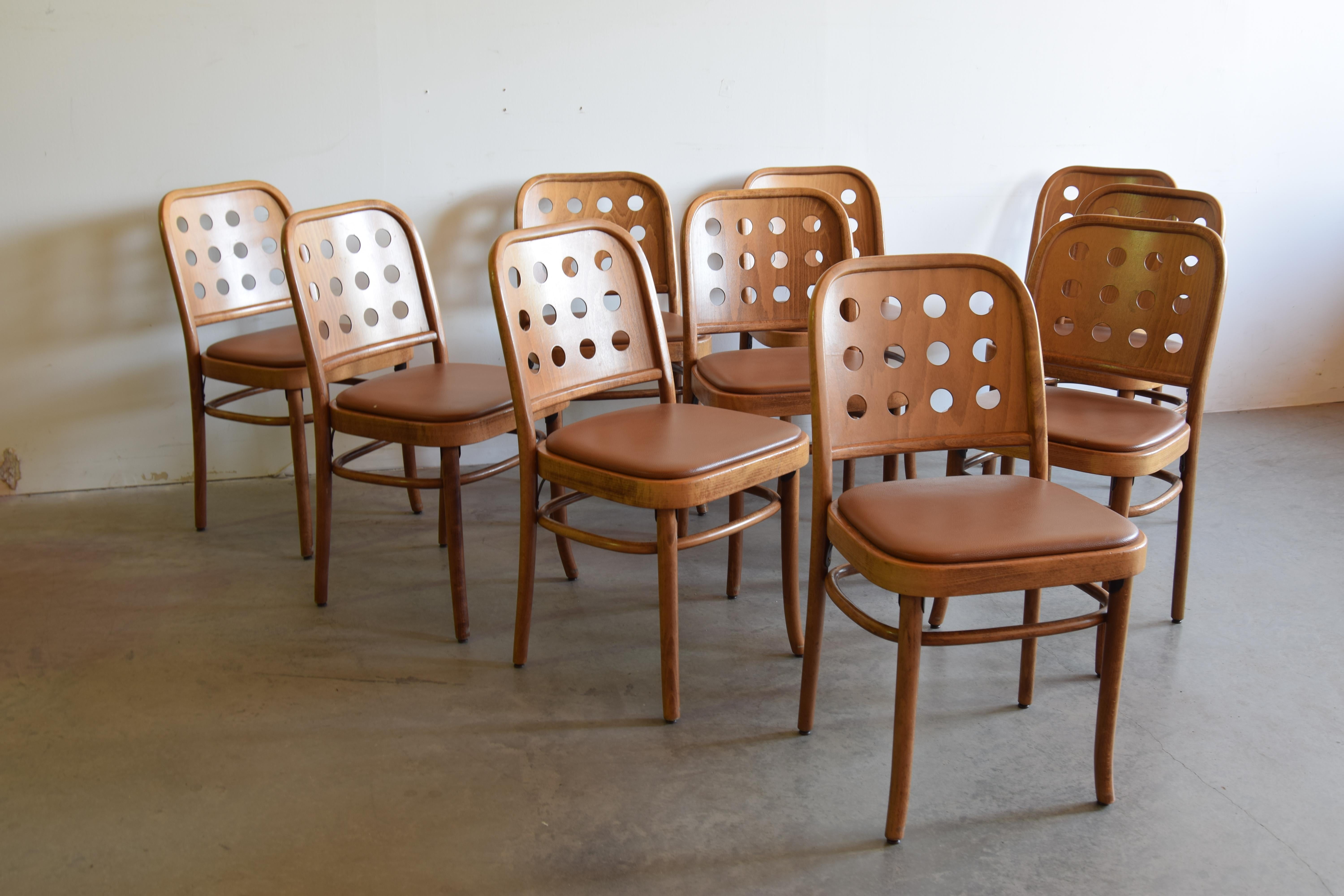 Set of 10 Josef Hoffmann Chairs 12