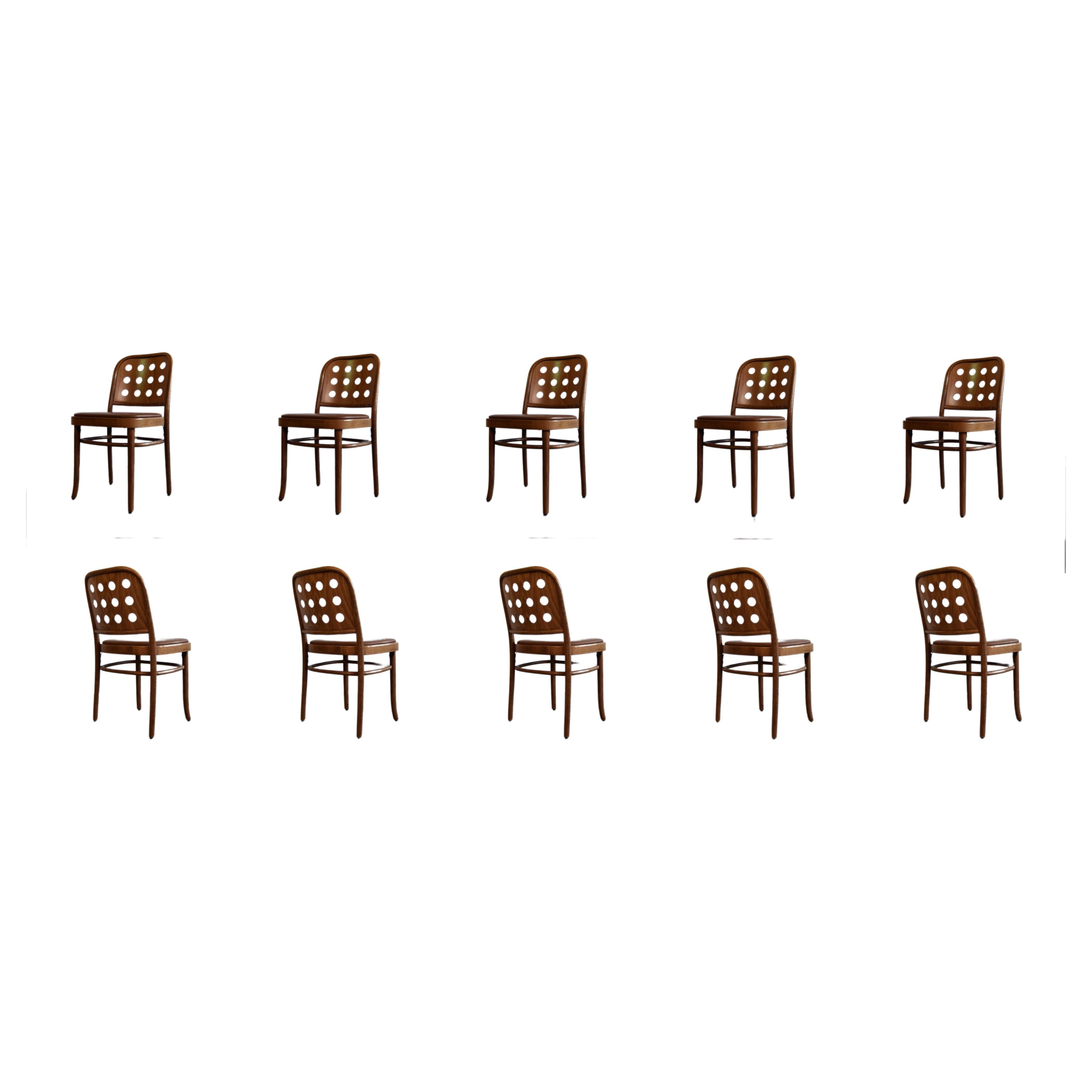 Set of 10 Josef Hoffmann Chairs