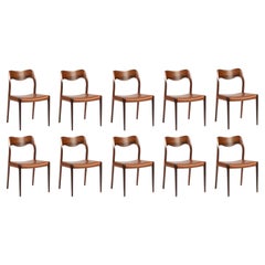 Set of 10 Kai Kristiansen Rosewood Model 31 Dining Chairs 1950s
