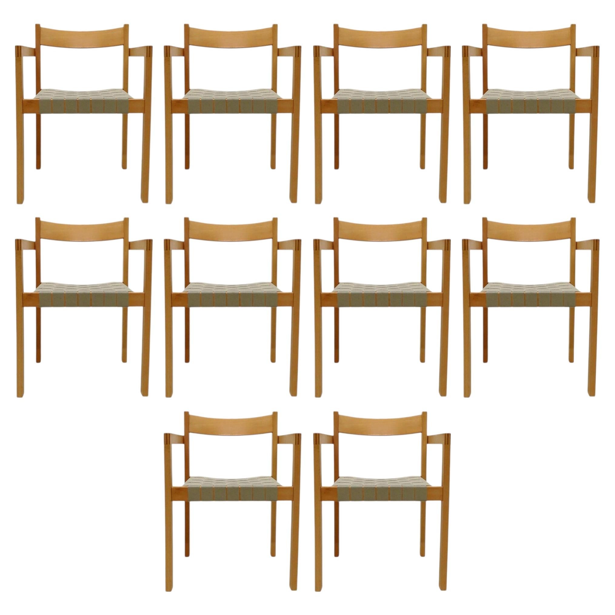Ensemble de 10 fauteuils Koldinghus par Hans Wegner, Oak Oak & Hempe, 1970 en vente