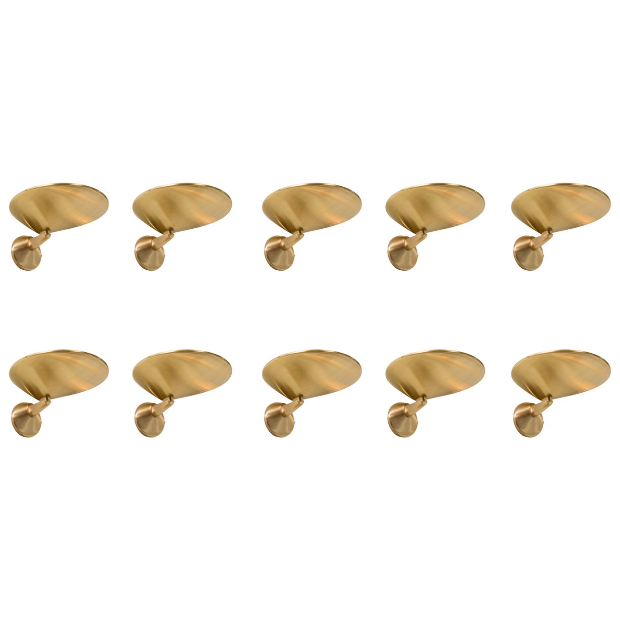 Set of 10 Large 20th Century Italian Wall Uplights by Vincenzo Missanelli, Label For Sale