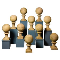 Lot de 10 grands épis de faîtage en terre cuite Antique Buff